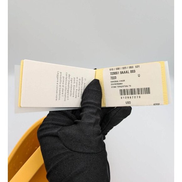 Gucci Kids GG Supreme Perforated Bucket Bag Yellow 723051 - Picture 9 of 12